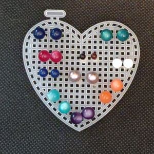 Lot Of 10 Pairs Stud Earrings Mixed Lot & Colors W Heart Shaped Earring Holder